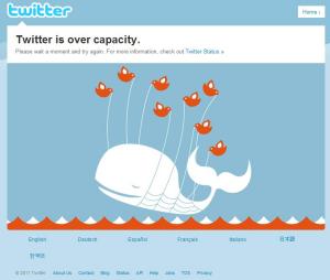 Twitter is over capacity. こんなのよくあるの？